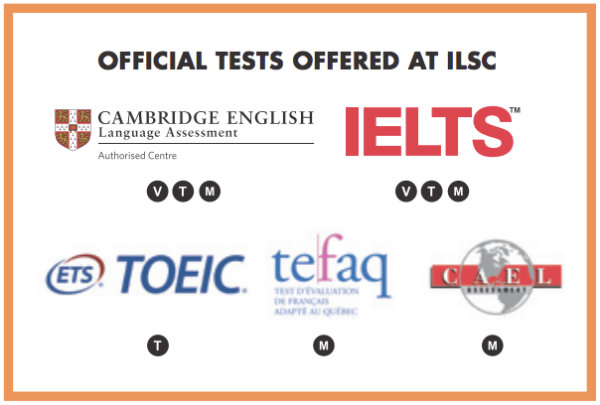 Official Tests offered at ILSC