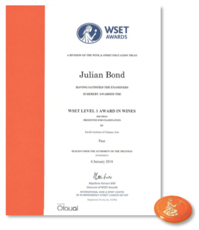 PICA WSET AWARDS